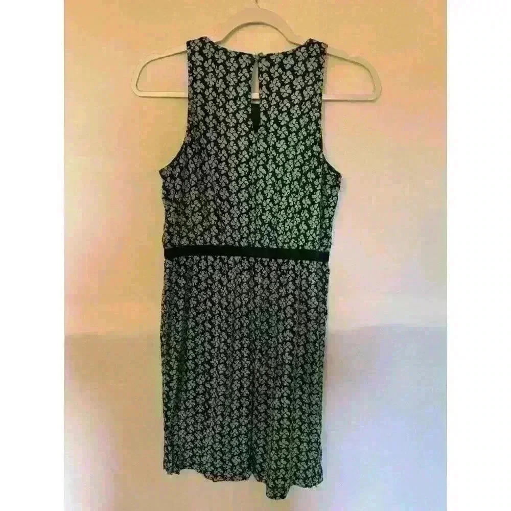 Navy And Green Loft Sleeveless Dress Petite Medium - Picture 3 of 3